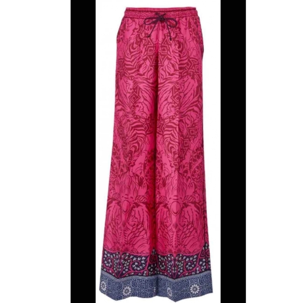 Mary Katrantzou 100% silk printed palazzo pants NWT